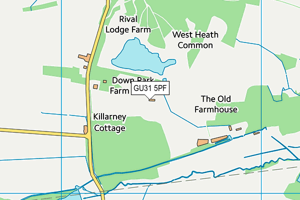 GU31 5PF map - OS VectorMap District (Ordnance Survey)