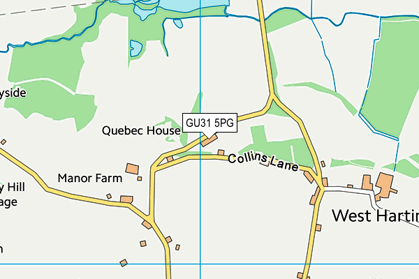 GU31 5PG map - OS VectorMap District (Ordnance Survey)