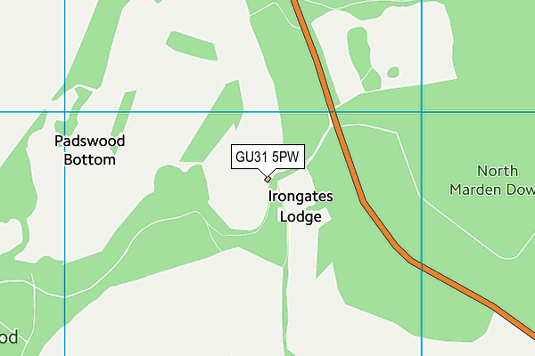 GU31 5PW map - OS VectorMap District (Ordnance Survey)