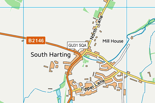 GU31 5QA map - OS VectorMap District (Ordnance Survey)