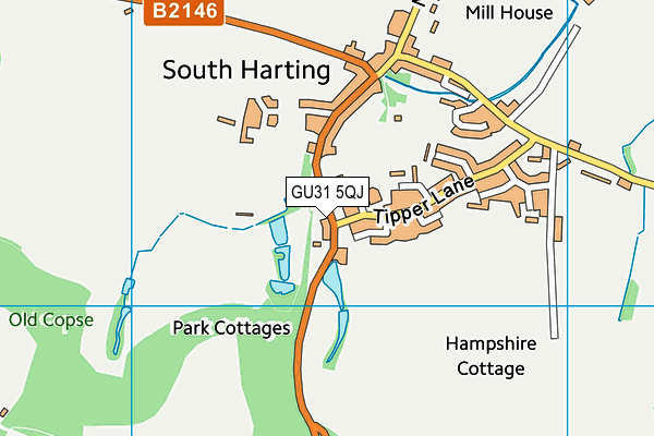 GU31 5QJ map - OS VectorMap District (Ordnance Survey)