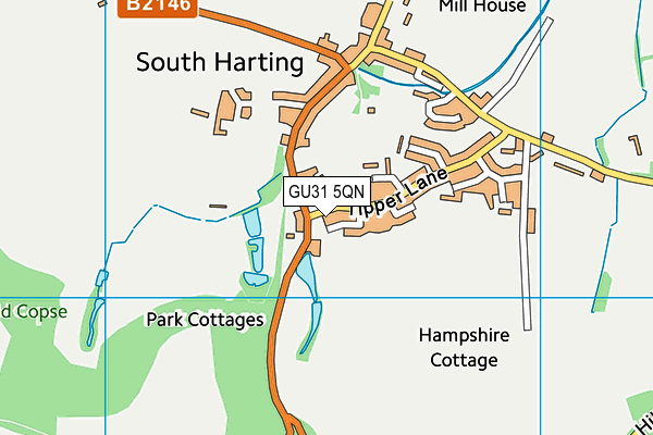 GU31 5QN map - OS VectorMap District (Ordnance Survey)