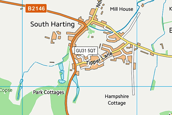 Harting CofE Primary School map (GU31 5QT) - OS VectorMap District (Ordnance Survey)