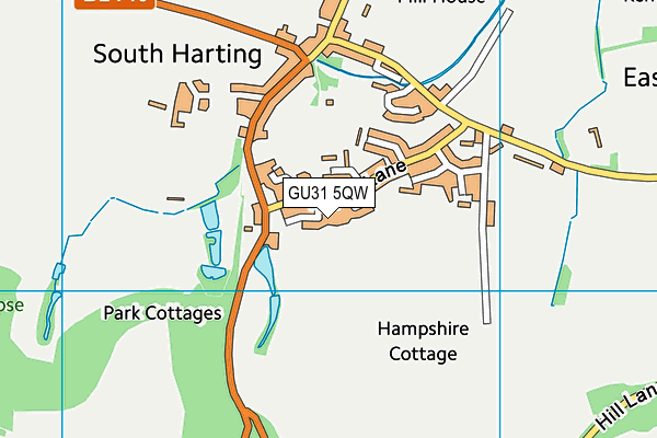 GU31 5QW map - OS VectorMap District (Ordnance Survey)