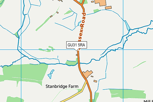 GU31 5RA map - OS VectorMap District (Ordnance Survey)