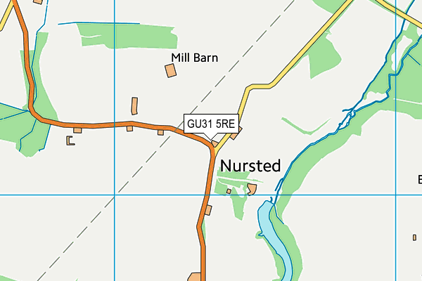 GU31 5RE map - OS VectorMap District (Ordnance Survey)