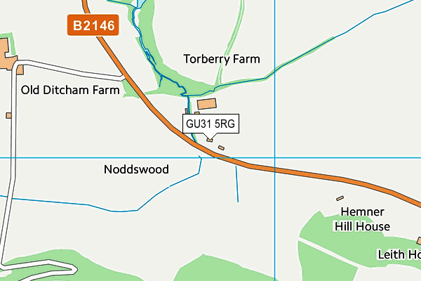 GU31 5RG map - OS VectorMap District (Ordnance Survey)
