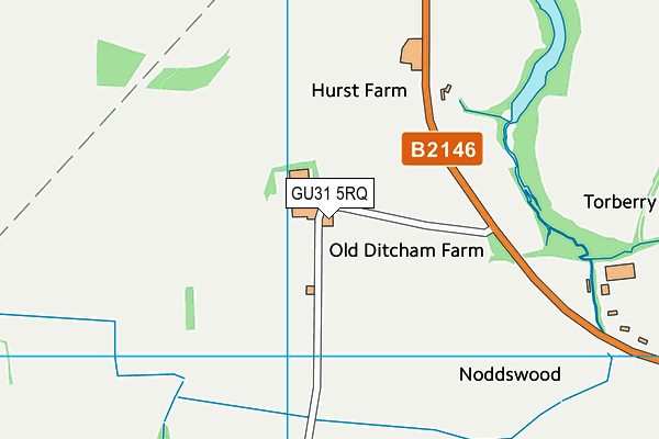 GU31 5RQ map - OS VectorMap District (Ordnance Survey)