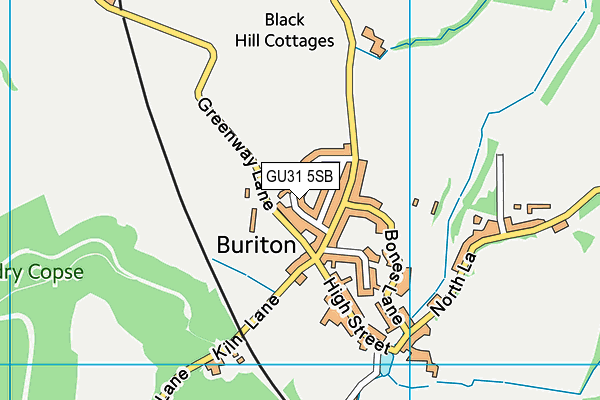 GU31 5SB map - OS VectorMap District (Ordnance Survey)