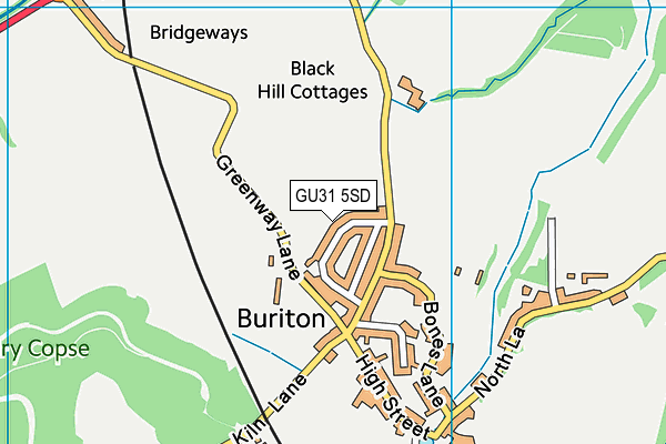 GU31 5SD map - OS VectorMap District (Ordnance Survey)