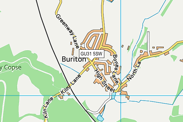 GU31 5SW map - OS VectorMap District (Ordnance Survey)