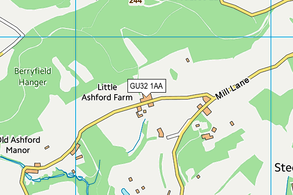 GU32 1AA map - OS VectorMap District (Ordnance Survey)