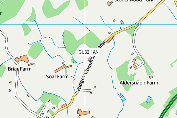 GU32 1AN map - OS VectorMap District (Ordnance Survey)