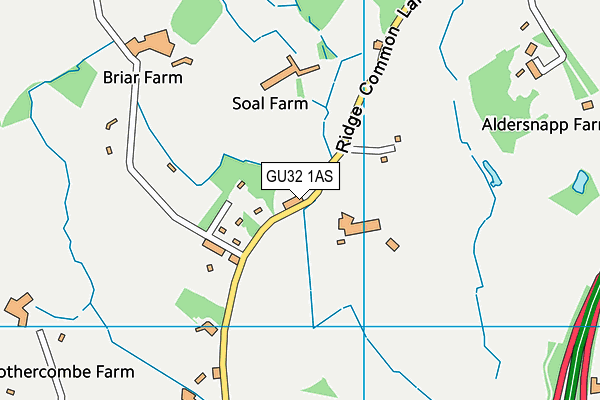 GU32 1AS map - OS VectorMap District (Ordnance Survey)