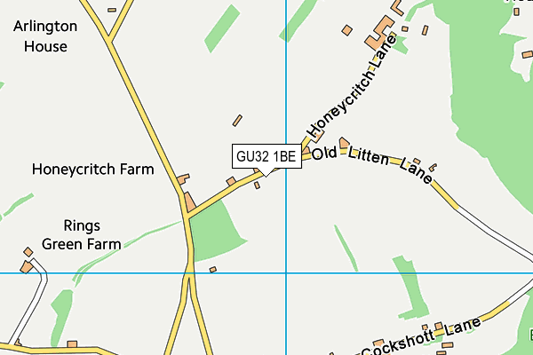 GU32 1BE map - OS VectorMap District (Ordnance Survey)