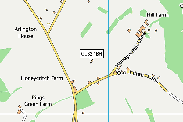 GU32 1BH map - OS VectorMap District (Ordnance Survey)