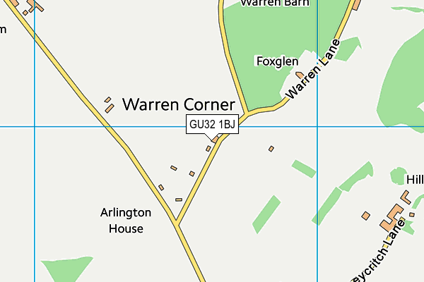 GU32 1BJ map - OS VectorMap District (Ordnance Survey)