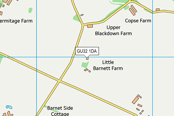 GU32 1DA map - OS VectorMap District (Ordnance Survey)