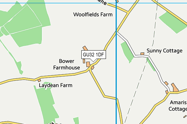 GU32 1DF map - OS VectorMap District (Ordnance Survey)
