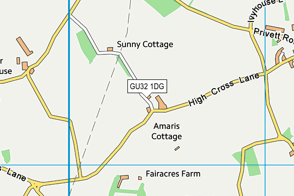 GU32 1DG map - OS VectorMap District (Ordnance Survey)