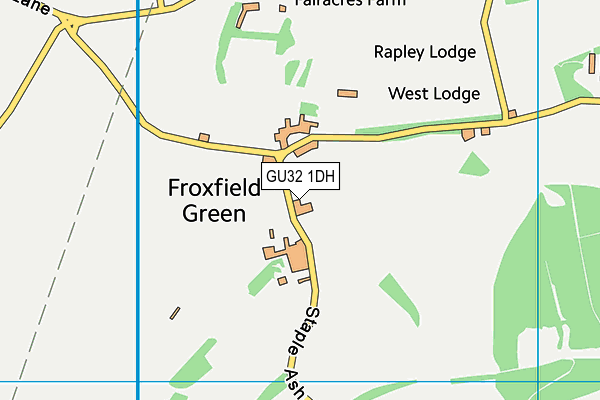 GU32 1DH map - OS VectorMap District (Ordnance Survey)