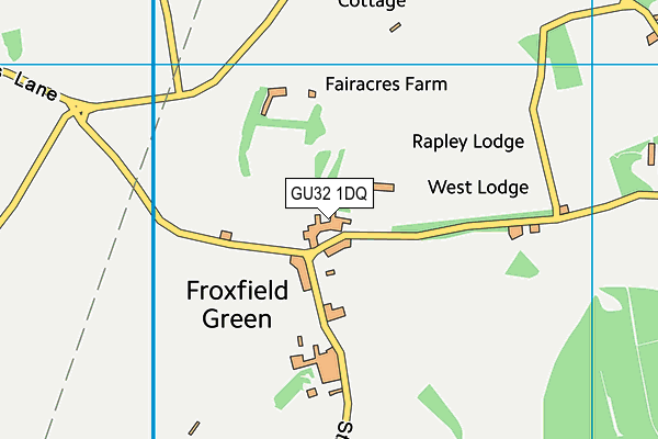 GU32 1DQ map - OS VectorMap District (Ordnance Survey)