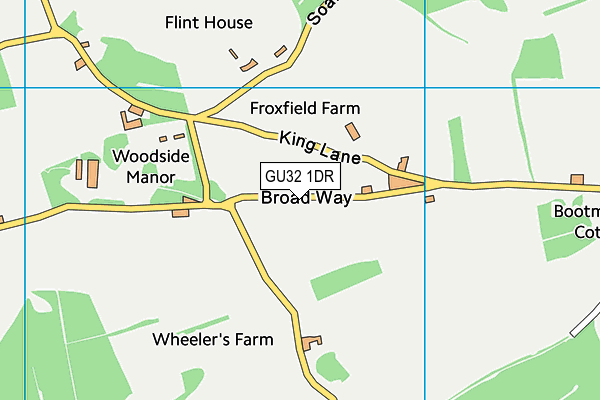 GU32 1DR map - OS VectorMap District (Ordnance Survey)