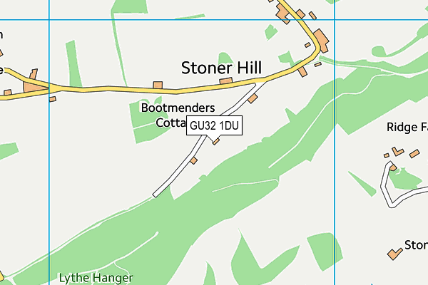 GU32 1DU map - OS VectorMap District (Ordnance Survey)