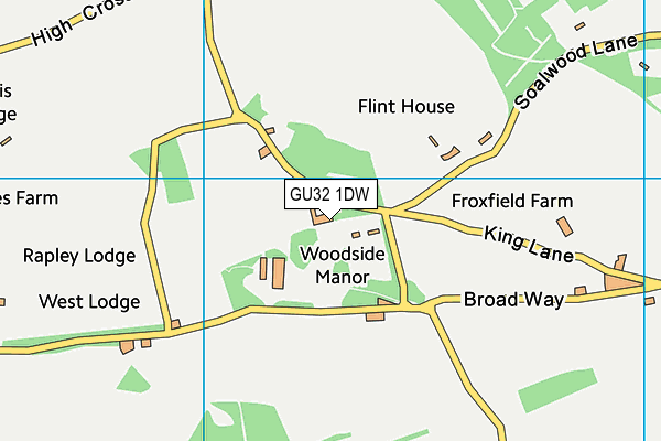 GU32 1DW map - OS VectorMap District (Ordnance Survey)