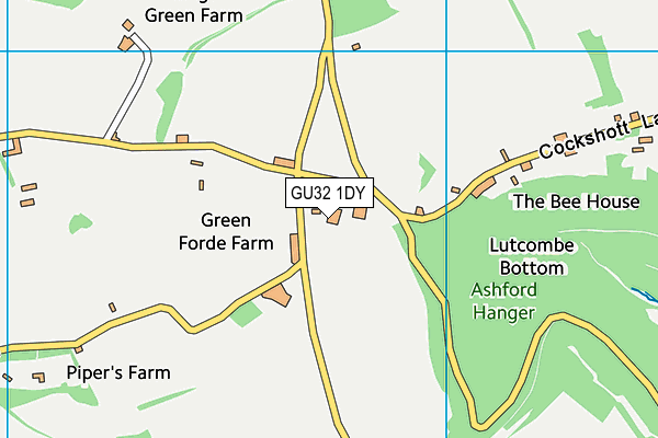 GU32 1DY map - OS VectorMap District (Ordnance Survey)