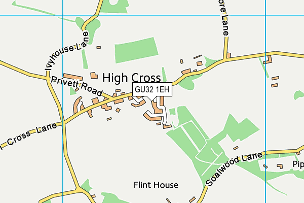 GU32 1EH map - OS VectorMap District (Ordnance Survey)