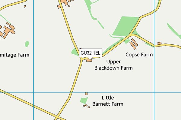 GU32 1EL map - OS VectorMap District (Ordnance Survey)