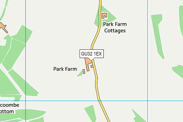 GU32 1EX map - OS VectorMap District (Ordnance Survey)