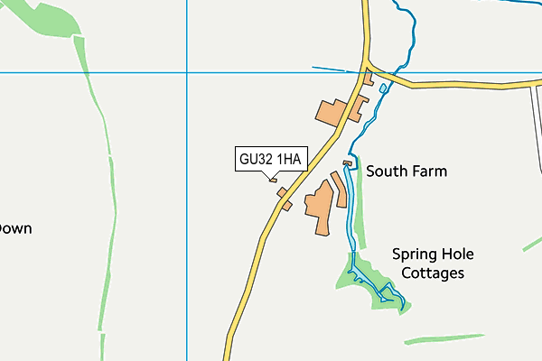 GU32 1HA map - OS VectorMap District (Ordnance Survey)