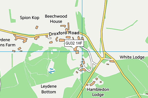 GU32 1HF map - OS VectorMap District (Ordnance Survey)