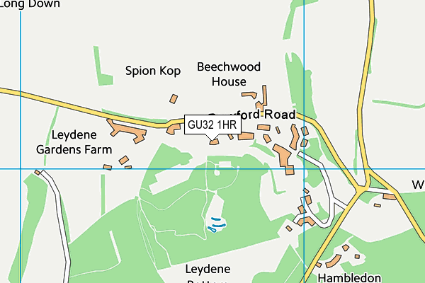 GU32 1HR map - OS VectorMap District (Ordnance Survey)