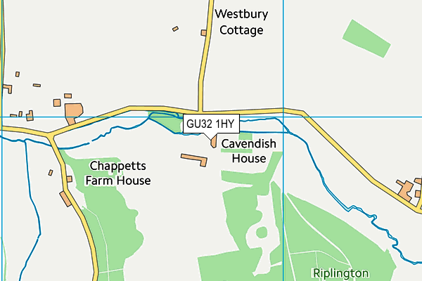 GU32 1HY map - OS VectorMap District (Ordnance Survey)