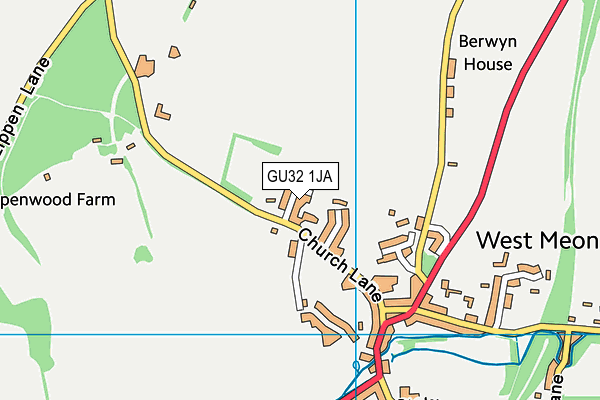 GU32 1JA map - OS VectorMap District (Ordnance Survey)