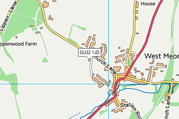 GU32 1JD map - OS VectorMap District (Ordnance Survey)