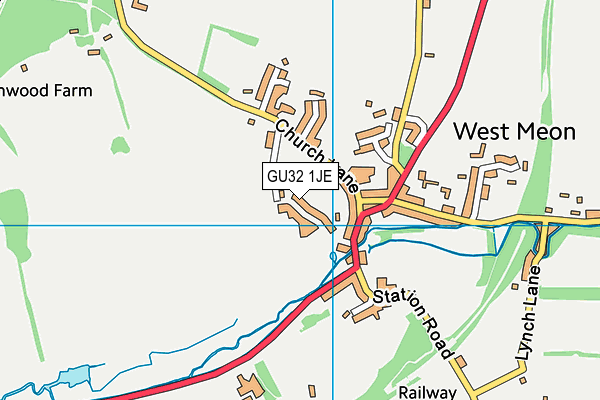 GU32 1JE map - OS VectorMap District (Ordnance Survey)