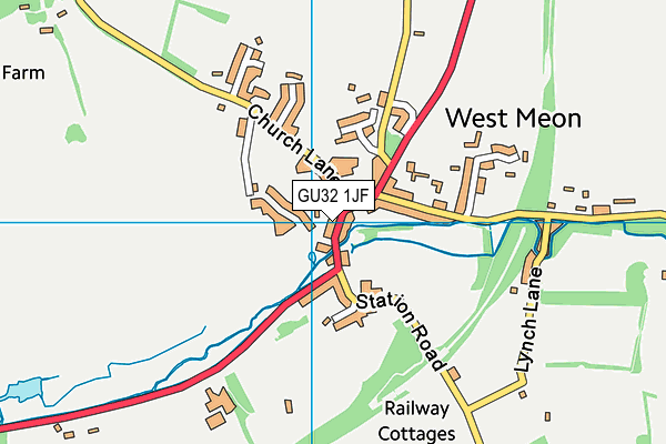 GU32 1JF map - OS VectorMap District (Ordnance Survey)