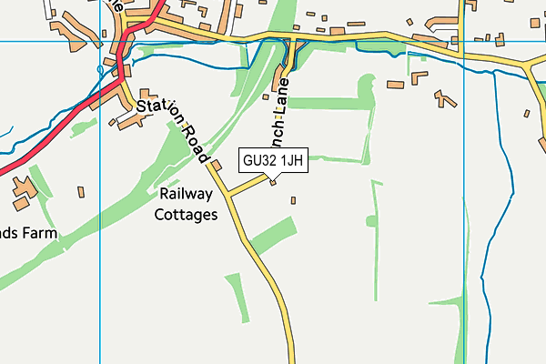 GU32 1JH map - OS VectorMap District (Ordnance Survey)