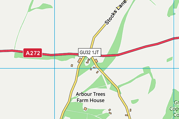 GU32 1JT map - OS VectorMap District (Ordnance Survey)