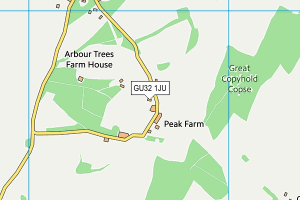 GU32 1JU map - OS VectorMap District (Ordnance Survey)