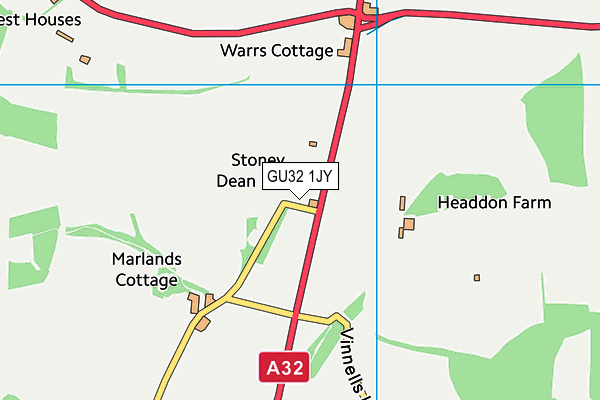 GU32 1JY map - OS VectorMap District (Ordnance Survey)