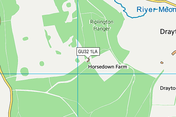 GU32 1LA map - OS VectorMap District (Ordnance Survey)