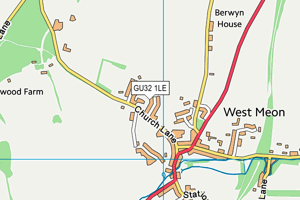 GU32 1LE map - OS VectorMap District (Ordnance Survey)