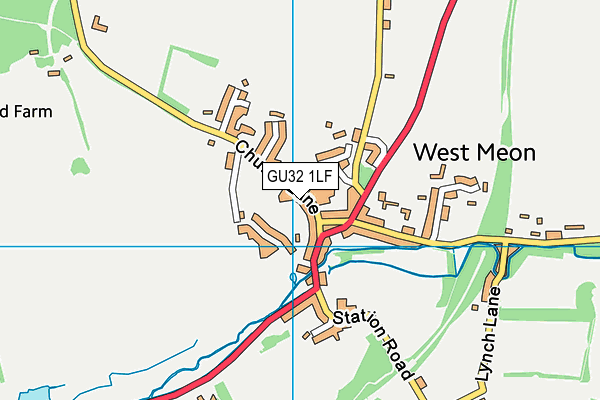 GU32 1LF map - OS VectorMap District (Ordnance Survey)