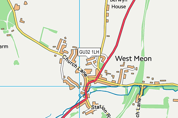 West Meon Sports Ground map (GU32 1LH) - OS VectorMap District (Ordnance Survey)
