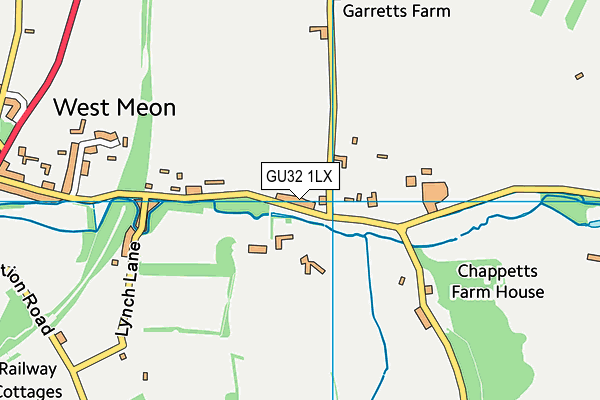 GU32 1LX map - OS VectorMap District (Ordnance Survey)